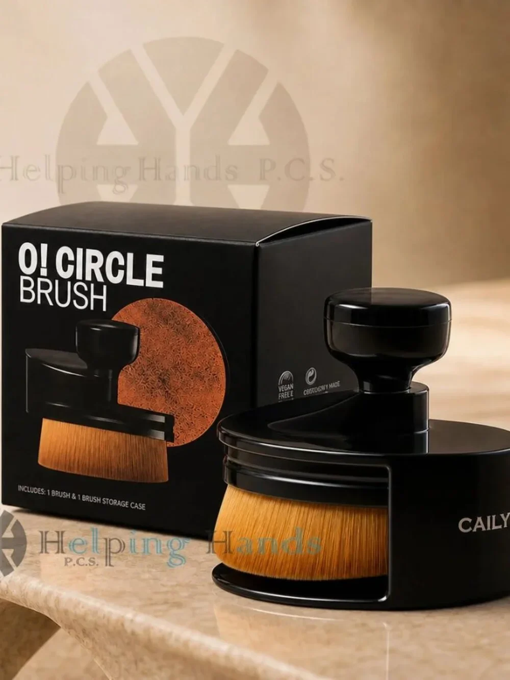 Cailyn Cosmetics Professional Makeup Brush Set 3 Pack. O! Curve, Circle, Double